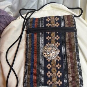 Vintage Boho Festival Bag Woven Knit Elephant Crossbody Hippie Indie Bag